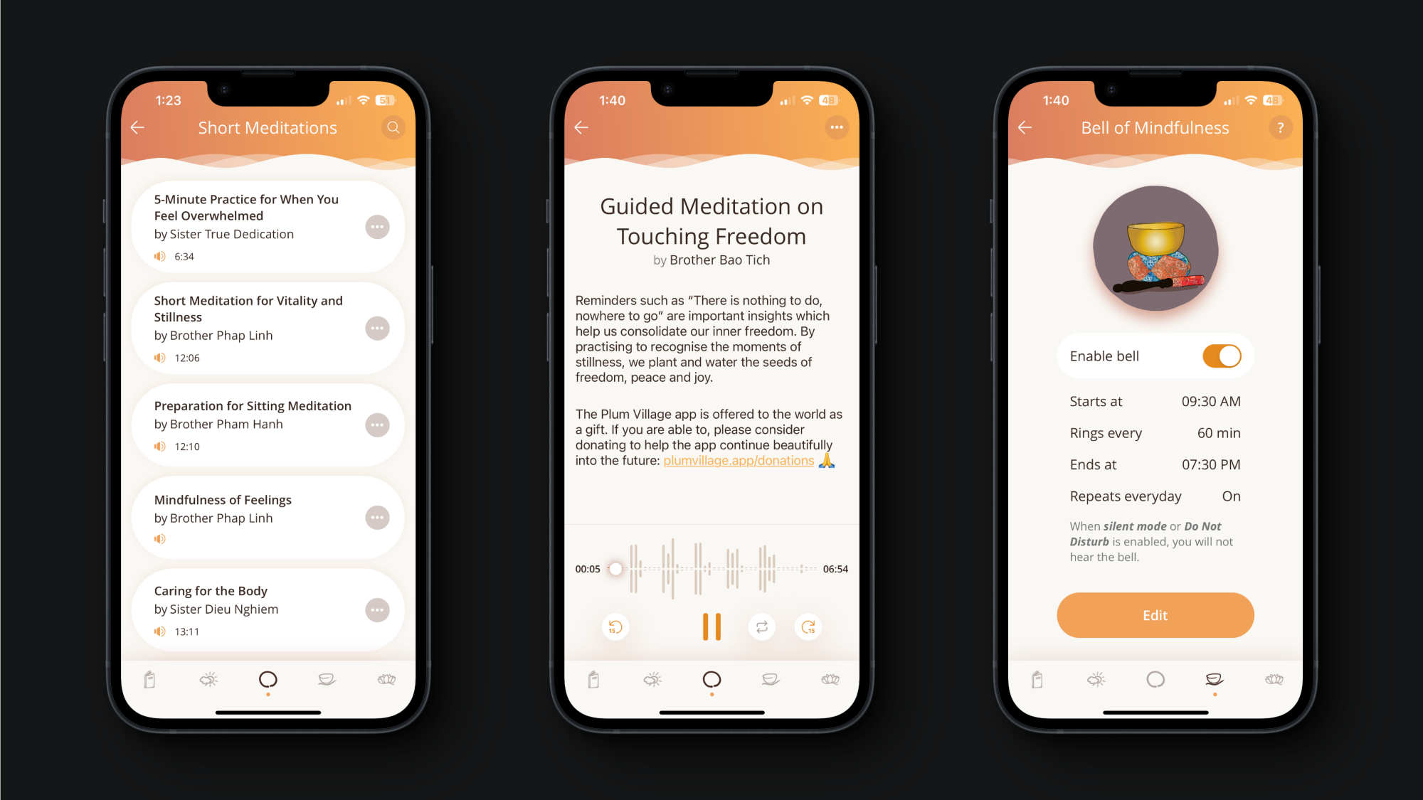 Plum Village Meditation App.